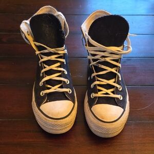 Converses Black and White High-Top Sneakers
